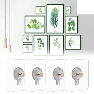 Picture Frame Hanging Wall Hook Set - 3 Self-Adhesive Hooks, 5kg Capacity Price in Pakistan | LAPTAB