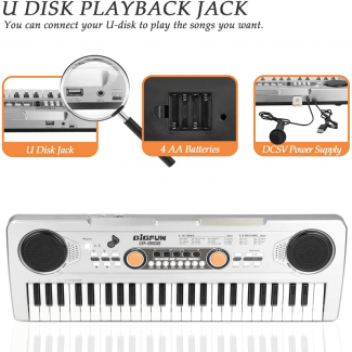 Big Fun Electronic 49 Keys Piano Keyboard for Kids with 8 Instrument Sounds Price in Pakistan | LAPTAB