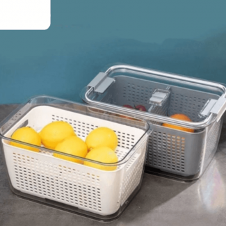2-Layer Refrigerator Food Container for Fruits and Vegetables Storage Price in Pakistan | LAPTAB