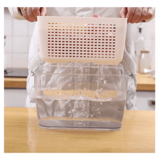 2-Layer Refrigerator Food Container for Fruits and Vegetables Storage Price in Pakistan | LAPTAB
