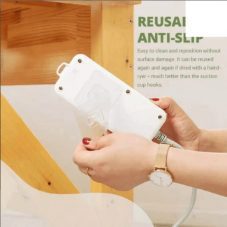 2pcs Double-Sided Adhesive Wall Hooks, 15kg Capacity, Transparent Design Price in Pakistan | LAPTAB