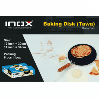 Heavy Duty Aluminum Tawa with Wooden Handle and Non-Stick Coating Price in Pakistan | LAPTAB
