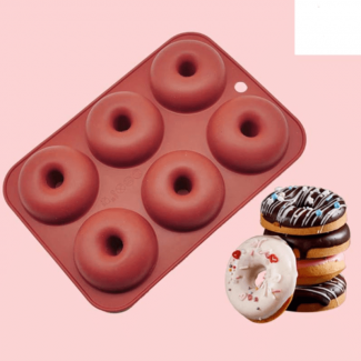 3D Silicone 6 Donut Maker Mold - Non-Stick, Dishwasher Safe, Easy Release Price in Pakistan | LAPTAB
