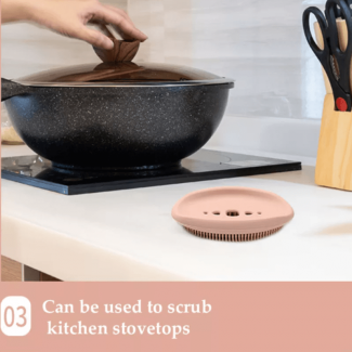 3-Piece 2-in-1 Silicone Cleaning Brush Set with Caddy for Kitchen Sink Price in Pakistan | LAPTAB