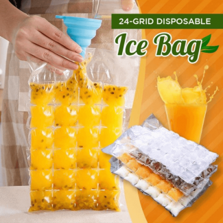 Pack of 10 Self-Seal 24-Grid Kitchen Ice Bags for Easy Ice Cube Making Price in Pakistan | LAPTAB