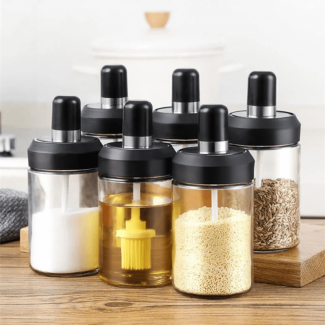 Airtight Glass Jar Spice Container Bottle 250ML for Fresh Spice Storage Price in Pakistan | LAPTAB