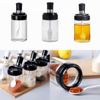 Airtight Glass Jar Spice Container Bottle 250ML for Fresh Spice Storage Price in Pakistan | LAPTAB