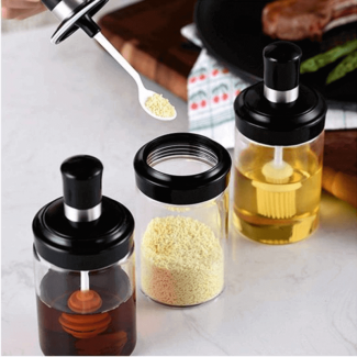 Airtight Glass Jar Spice Container Bottle 250ML for Fresh Spice Storage Price in Pakistan | LAPTAB