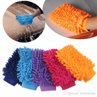 Microfiber Gloves for Car Washing - Pack of 4, Soft & Scratch-Free