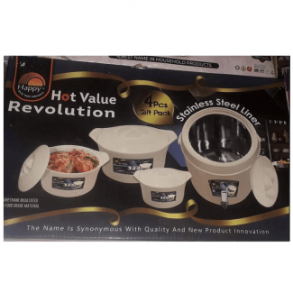 Happy Hot Value Stainless Steel Lunch Box Gift Pack - 4 Pieces Price in Pakistan | LAPTAB