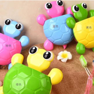 2 pcs Cute Turtle Toothbrush Holder with Suction for Kids' Bathroom Decor Price in Pakistan | LAPTAB