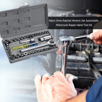 40-Piece Wrench Set Tool Box Kit - Durable Chromium Vanadium Steel Price in Pakistan | LAPTAB