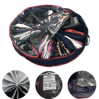 Foldable 12 Pair Round Shoe Organizer Box