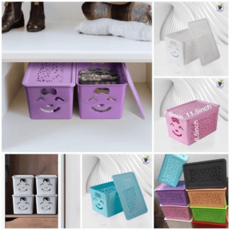 Smiley Home Toys Storage Basket - Compact Organizer with Handles Price in Pakistan | LAPTAB