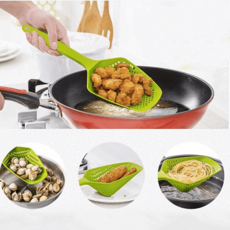 2 Pcs Kitchen Scoop Colander Strainer for Safe Food Draining and Cooking Price in Pakistan | LAPTAB