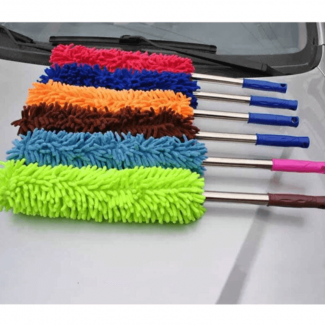 Flexible Microfiber Car Wash Brush with Detachable Head and Elastic Handle