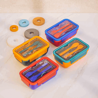 Mario Lunch Box with Spoon and Fork - BPA Free, Travel-Friendly Design Price in Pakistan | LAPTAB