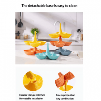 Multi Layer Snack Tray Fruit Basket - Durable, Eco-Friendly, Stackable Design Price in Pakistan | LAPTAB