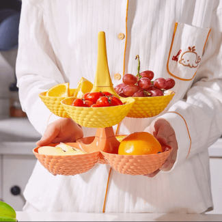 Multi Layer Snack Tray Fruit Basket - Durable, Eco-Friendly, Stackable Design Price in Pakistan | LAPTAB