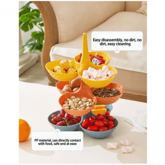 Multi Layer Snack Tray Fruit Basket - Durable, Eco-Friendly, Stackable Design Price in Pakistan | LAPTAB