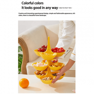 Multi Layer Snack Tray Fruit Basket - Durable, Eco-Friendly, Stackable Design Price in Pakistan | LAPTAB
