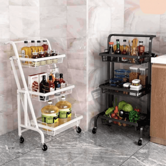 3 Tier Rolling Utility Cart with Handle