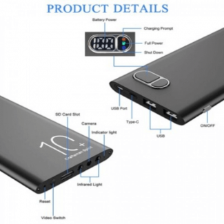 10000mAh HD WIFI IP Power Bank Spy Camera with Dual USB Charging Price in Pakistan | LAPTAB
