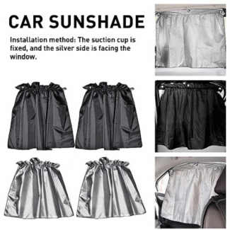 2 PCS Car Sunshade Curtain Set with Suction Cups for All Vehicle Models Price in Pakistan | LAPTAB