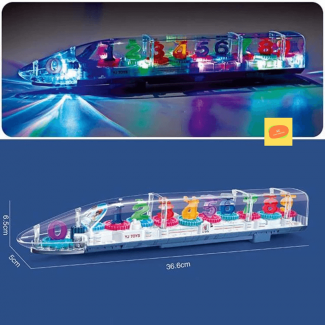 Transparent Gear Bump N Go Train Toy for Kids with 3D Lights Price in Pakistan | LAPTAB