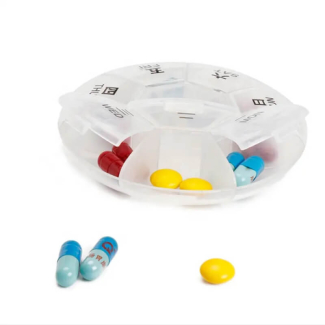 7 Days Weekly Mini Tablet Pill Medicine Box with 8 Compartments Price in Pakistan | LAPTAB