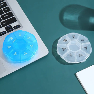7 Days Weekly Mini Tablet Pill Medicine Box with 8 Compartments Price in Pakistan | LAPTAB