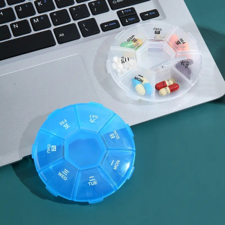 7 Days Weekly Mini Tablet Pill Medicine Box with 8 Compartments Price in Pakistan | LAPTAB