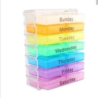 7-Layer Folding Small Medicine Tablet Container for Weekly Medication Management Price in Pakistan | LAPTAB