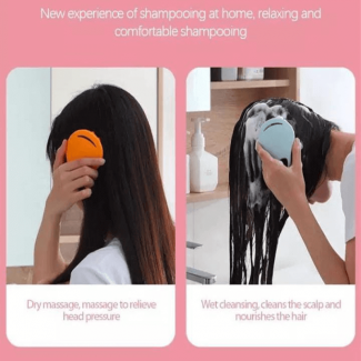 Silicone Shampoo Shower Body Hair Massager