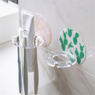 Nordic Acrylic Toothbrush and Toothpaste Holder with Self-Adhesive Design Price in Pakistan | LAPTAB