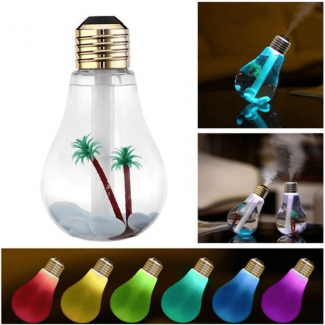 1 pc LED Bulb Air Water Mist Humidifier with 7 Color LED Lights Price in Pakistan | LAPTAB