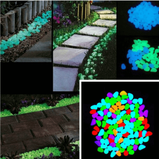 Glow In the Dark Fairy Light Pebbles for Aquariums and Gardens