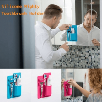 Waterproof Silicone Mighty Toothbrush Holder for Toiletries Organization Price in Pakistan | LAPTAB
