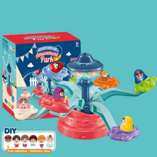 Kids Amusement Park Toy Set with Music, Lights, and 6 Dolls Price in Pakistan | LAPTAB