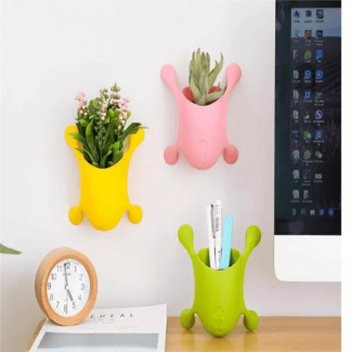 Wall-Mounted Window Vases and Desk Pen Holders for Office Organization