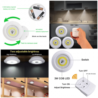 LED Lights with Wireless Remote Control - Battery Operated Puck Light Price in Pakistan | LAPTAB