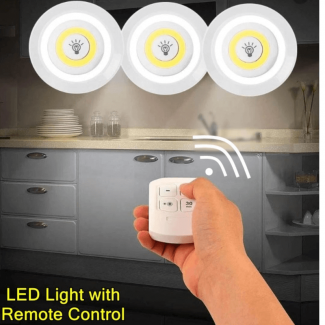 LED Lights with Wireless Remote Control - Battery Operated Puck Light Price in Pakistan | LAPTAB