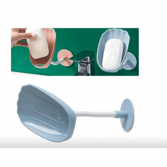 Suction Cup Leaf-Shaped Soap Holder - Wall Mounted Bathroom Soap Dish Price in Pakistan | LAPTAB