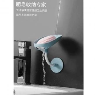 Suction Cup Leaf-Shaped Soap Holder - Wall Mounted Bathroom Soap Dish Price in Pakistan | LAPTAB