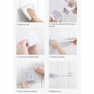 Suction Cup Towel Bar for Kitchen and Bathroom - Removable, No Damage Price in Pakistan | LAPTAB