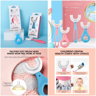 Kids U-Shaped Silicone Toothbrush for Easy and Effective Oral Care Price in Pakistan | LAPTAB