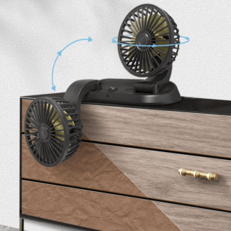 Fast Cooling Dashboard Double Heads Mini Fan for Cars and SUVs Price in Pakistan | LAPTAB