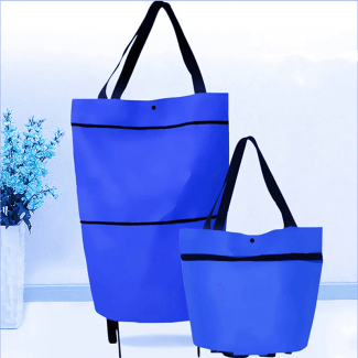 Foldable Trolley Bag with Wheels - Reusable Grocery Shopping Cart Price in Pakistan | LAPTAB