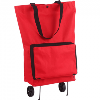 Foldable Trolley Bag with Wheels - Reusable Grocery Shopping Cart Price in Pakistan | LAPTAB