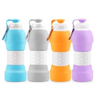 Collapsible Silicone Water Bottle, Leakproof, 580ml, BPA Free, Lightweight Price in Pakistan | LAPTAB